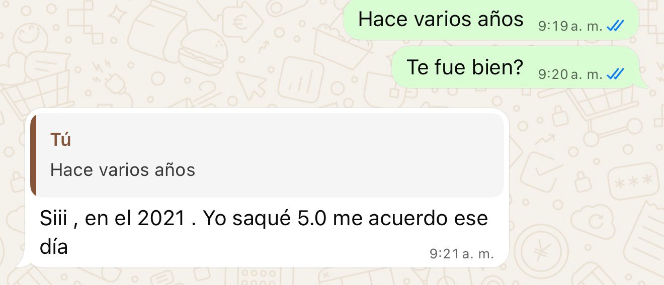 Captura de WhatsApp: cliente agradece el acompañamiento de Somos Mentor